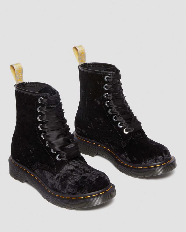 Vegan 1460 Black Crushed Velvet