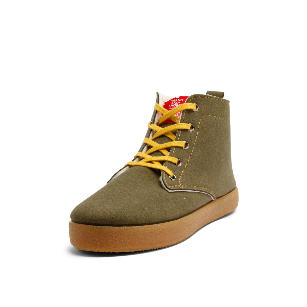 ADAM VEGAN LACE BOOTIE OLIVE