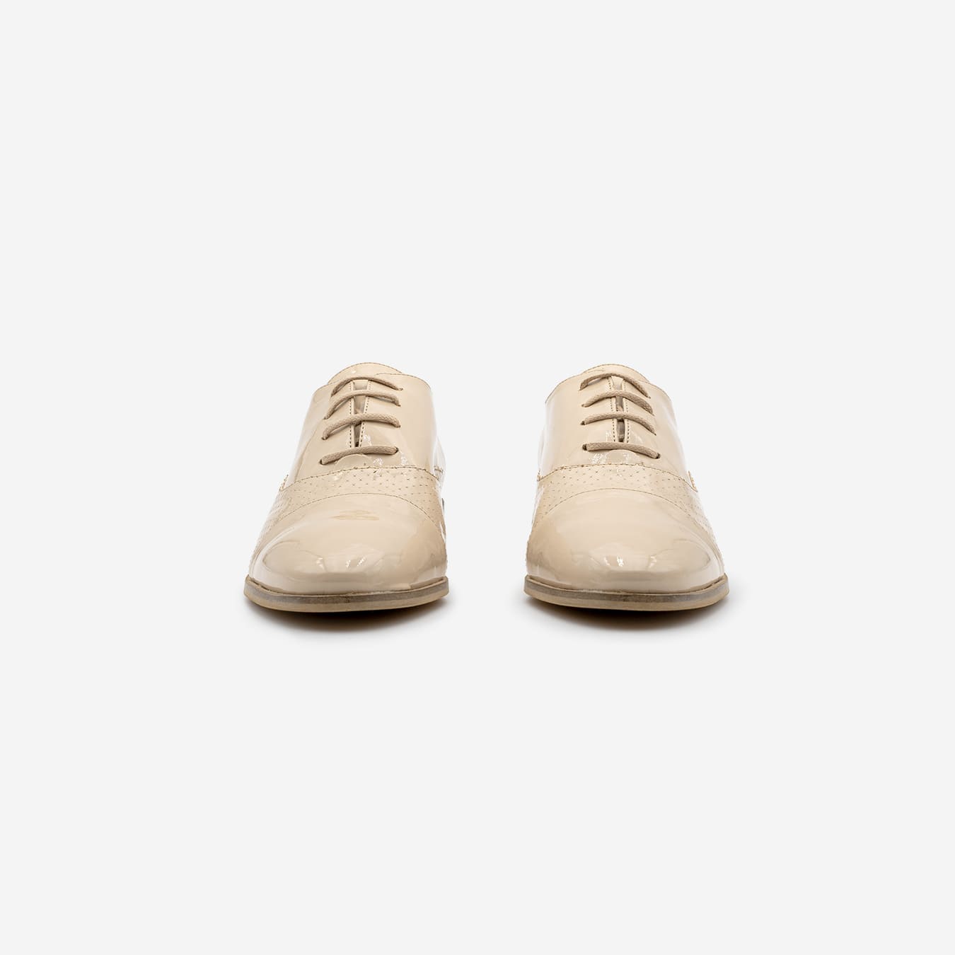 Chaussures de ville végan et écologique femme richelieu beige crème - Aiko Cog