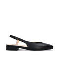 Women vegan flat slingback black beige apple skin ballerina sandal