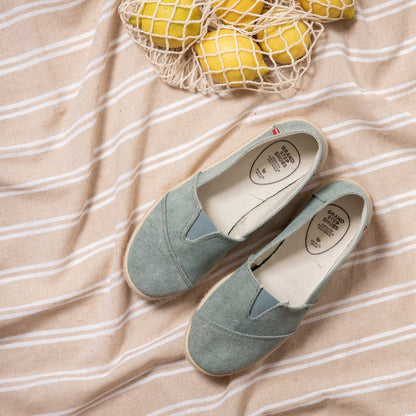 TIM COTTON SLIPON SEAGREEN