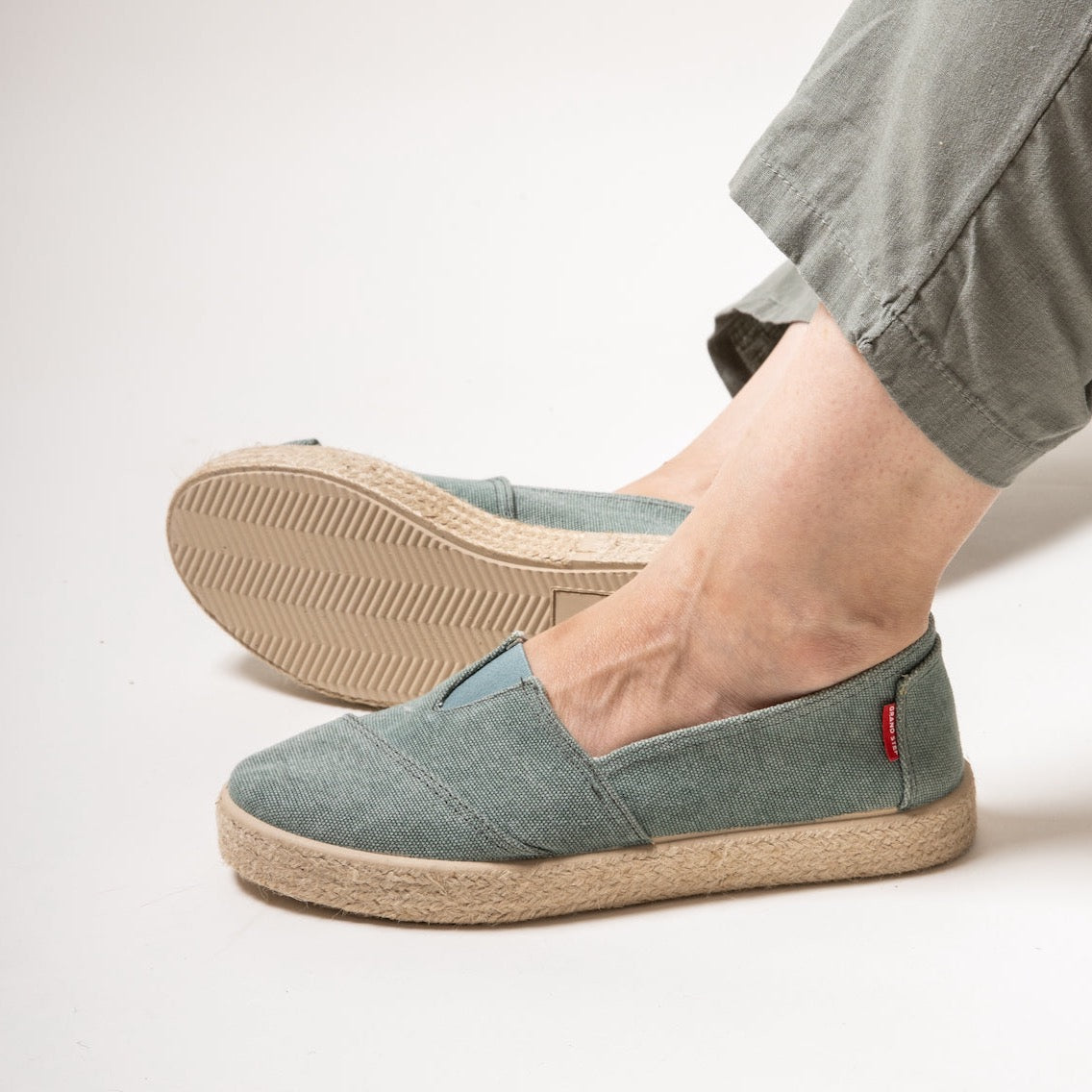 TIM COTTON SLIPON SEAGREEN