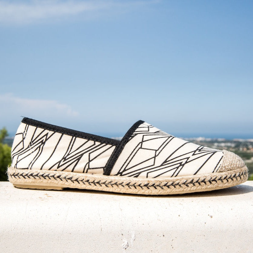 EVITA COTTON PRINTED ESPADRILLE X COLORBLIND PATTERNS