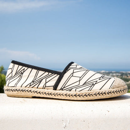 EVITA COTTON PRINTED ESPADRILLE X COLORBLIND PATTERNS