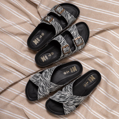 LOLA RECYCLED SANDAL ZEBRA