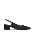 Escarpins femme noirs végans talon carré bride arrière pointu élégant confort