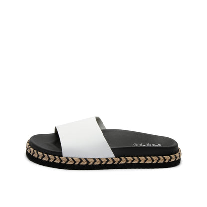 SINA CORN SLIPON SANDAL WHITE