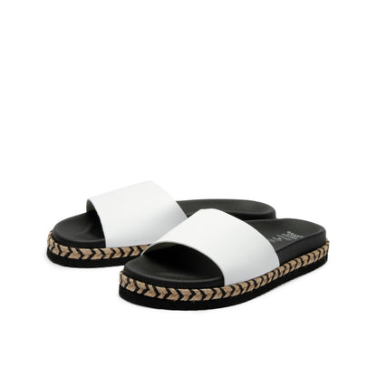 SINA CORN SLIPON SANDAL WHITE