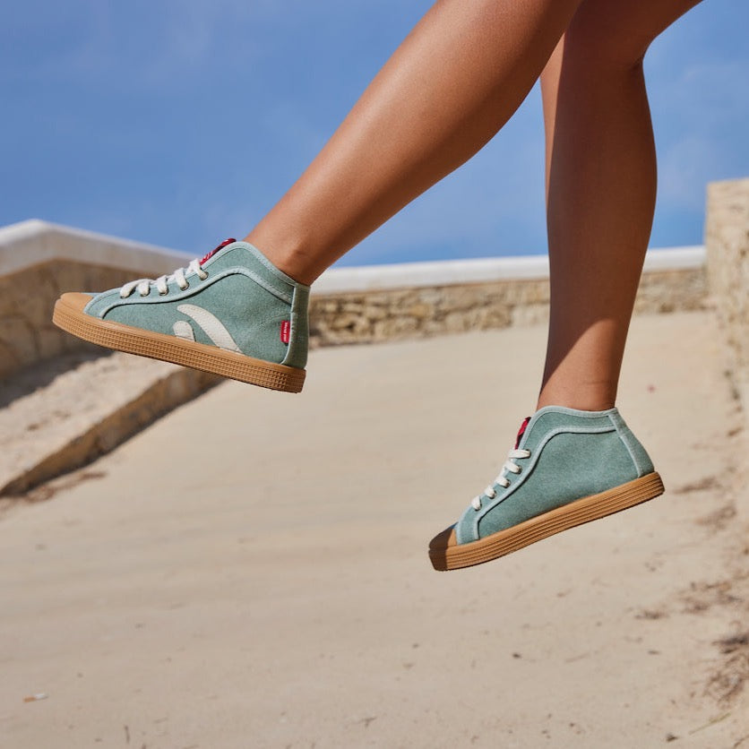 TAYLOR ORGANIC SNEAKER SEAGREEN WASHED