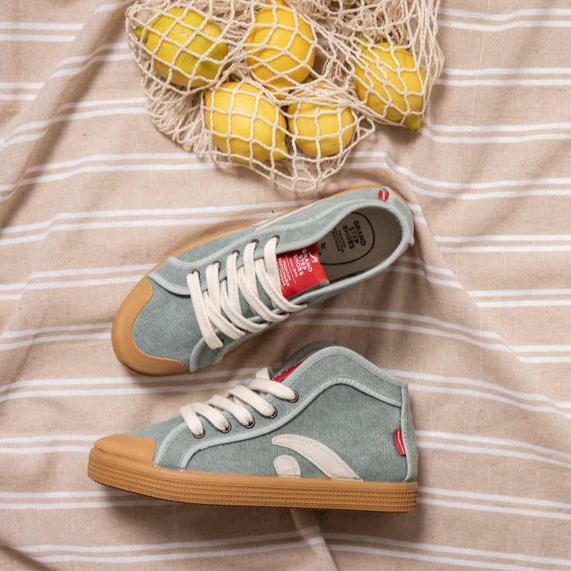 TAYLOR ORGANIC SNEAKER SEAGREEN WASHED