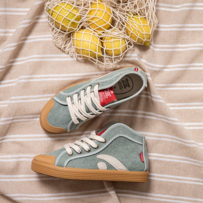 TAYLOR ORGANIC SNEAKER SEAGREEN WASHED