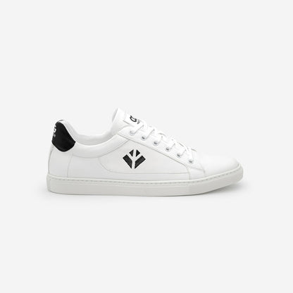 Sneakers baskets basses végan et écologique blanc noir - Winton Cog