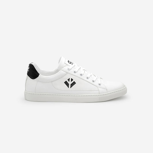 Sneakers baskets basses végan et écologique blanc noir - Winton Cog