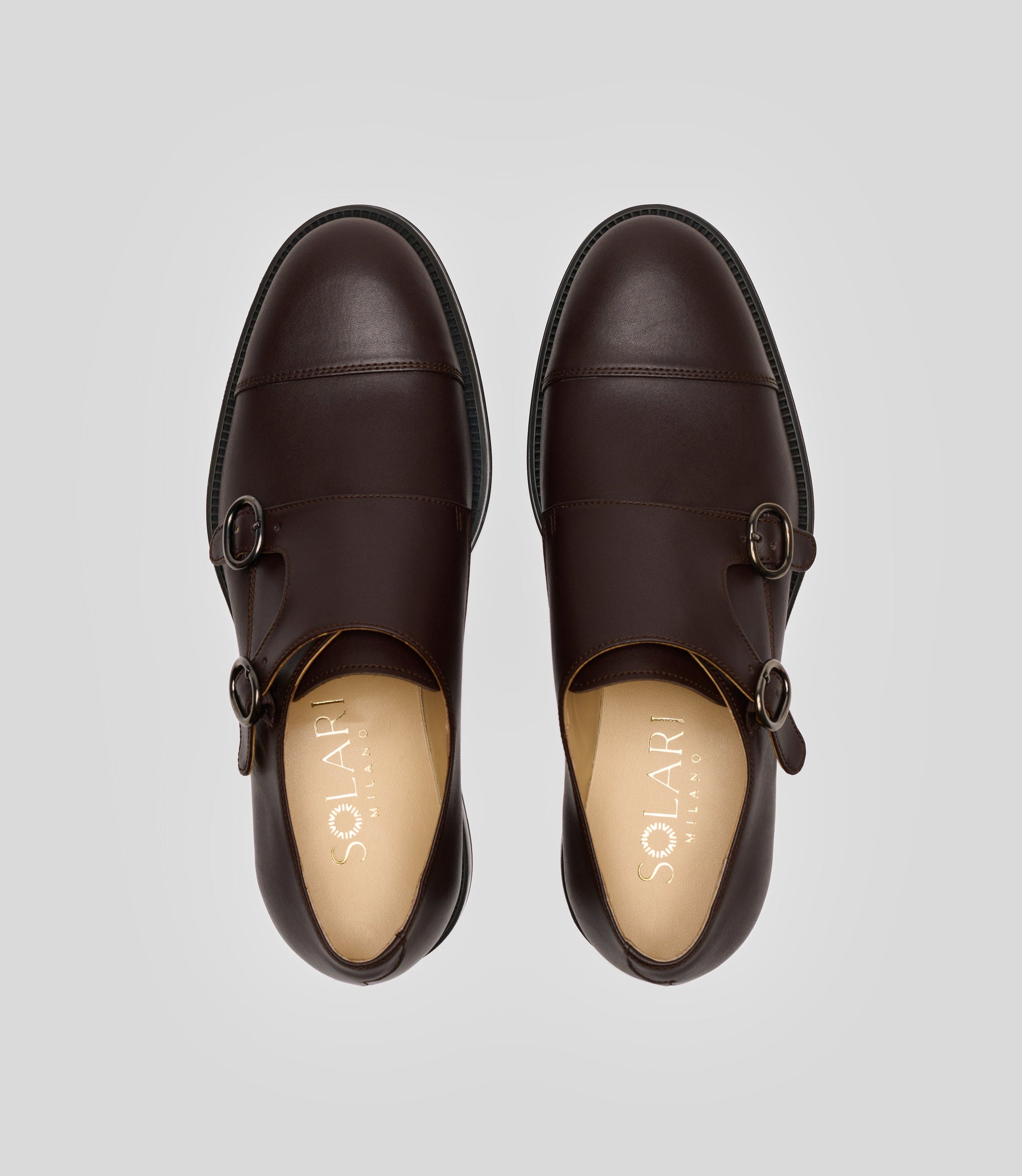 vegan monk strap brown 