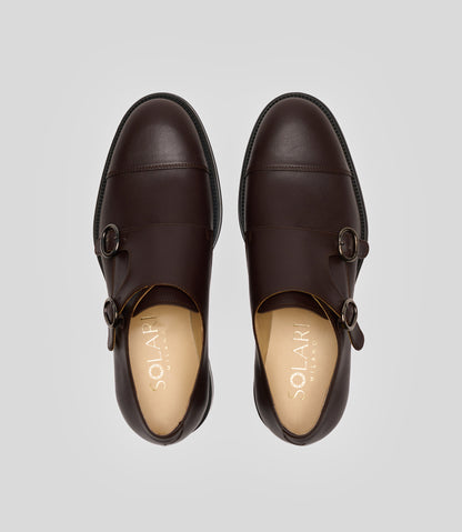 vegan monk strap brown 